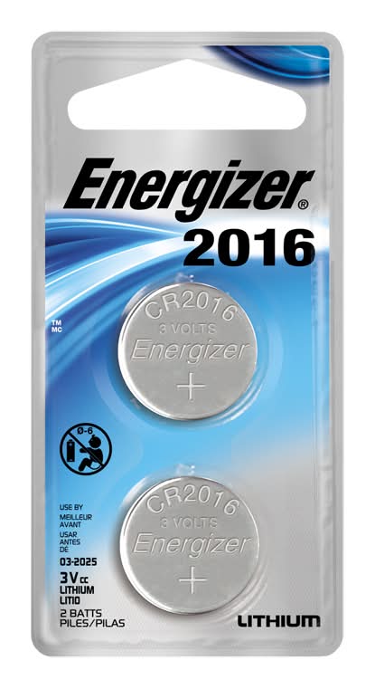 Energizer pile bouton au lithium (2 unités) - energizer cr2016 3 volts lithium coin battery (2 ct)