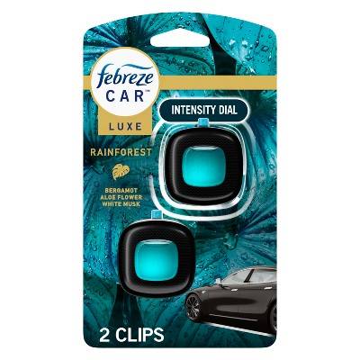 Febreze Luxe Car Air Freshener, Rainforest (0.07 fl oz, 2 ct)