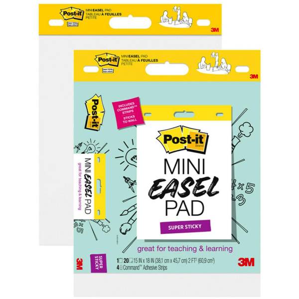 Post-It Mini White Notes Super Sticky Easel Pads (2 ct)