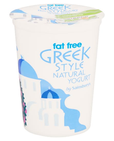 Sainsbury's Fat Free Greek Style Natural Yogurt (500g)