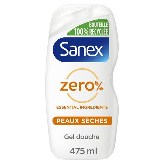 Sanex - Gel douche zéro essential pour peaux sèches (475 ml)