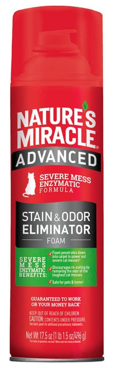 Nature's Miracle · Espuma eliminadora de manchas y olor gato (517 g)