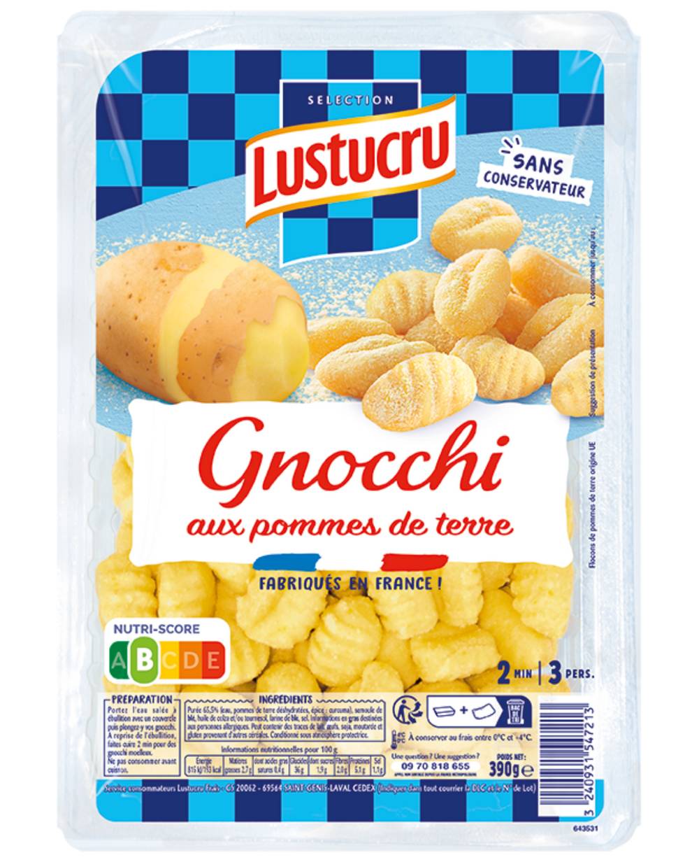 Lustucru Sélection - Pâtes fraîches gnocchi aux pommes de terre (390g)