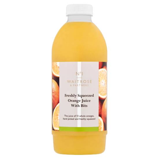 Waitrose Freshly Squeezed Orange Juice With Bits (1 litre)