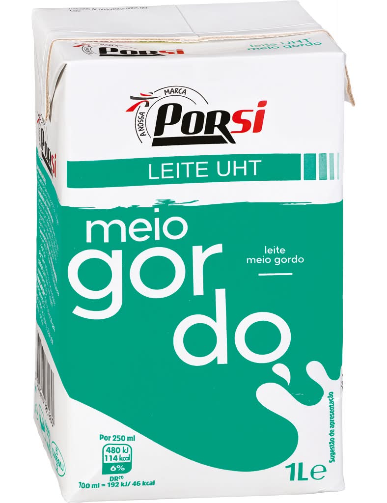 Porsi - Leite UHT Meio Gordo, 1L