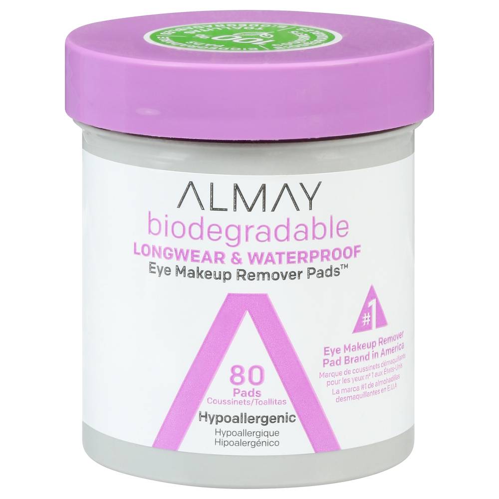 Almay Biodegradable Longwear & Waterproof Eye Makeup Remover Pads (0.01 oz)