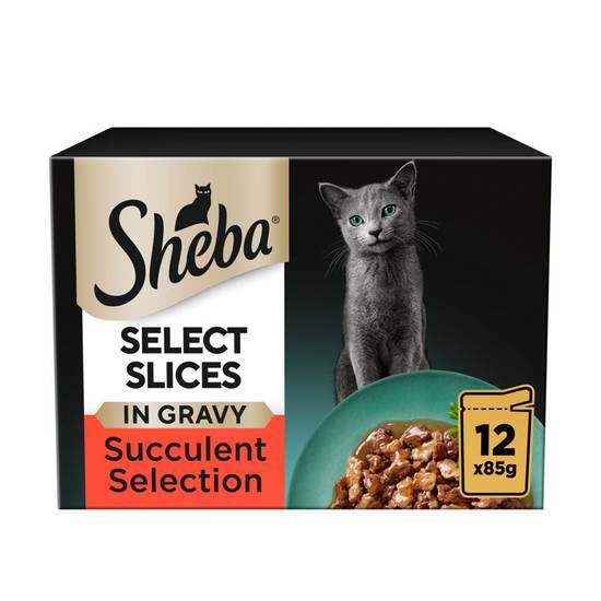 Sheba Select Slices in Gravy Succulent Collection Pouch 12 x 85g (1.02kg)