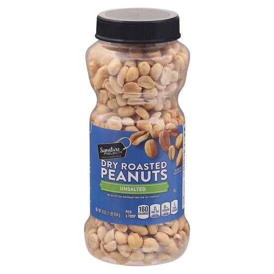 Signature Select Peanuts Dry Roasted Unsalted (16 oz)