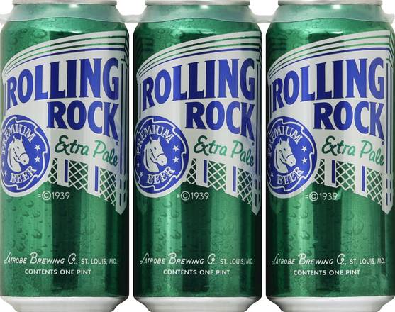 Latrobe Brewing Co Rolling Rock Extra Pale Beer (6 pack, 16 fl oz)