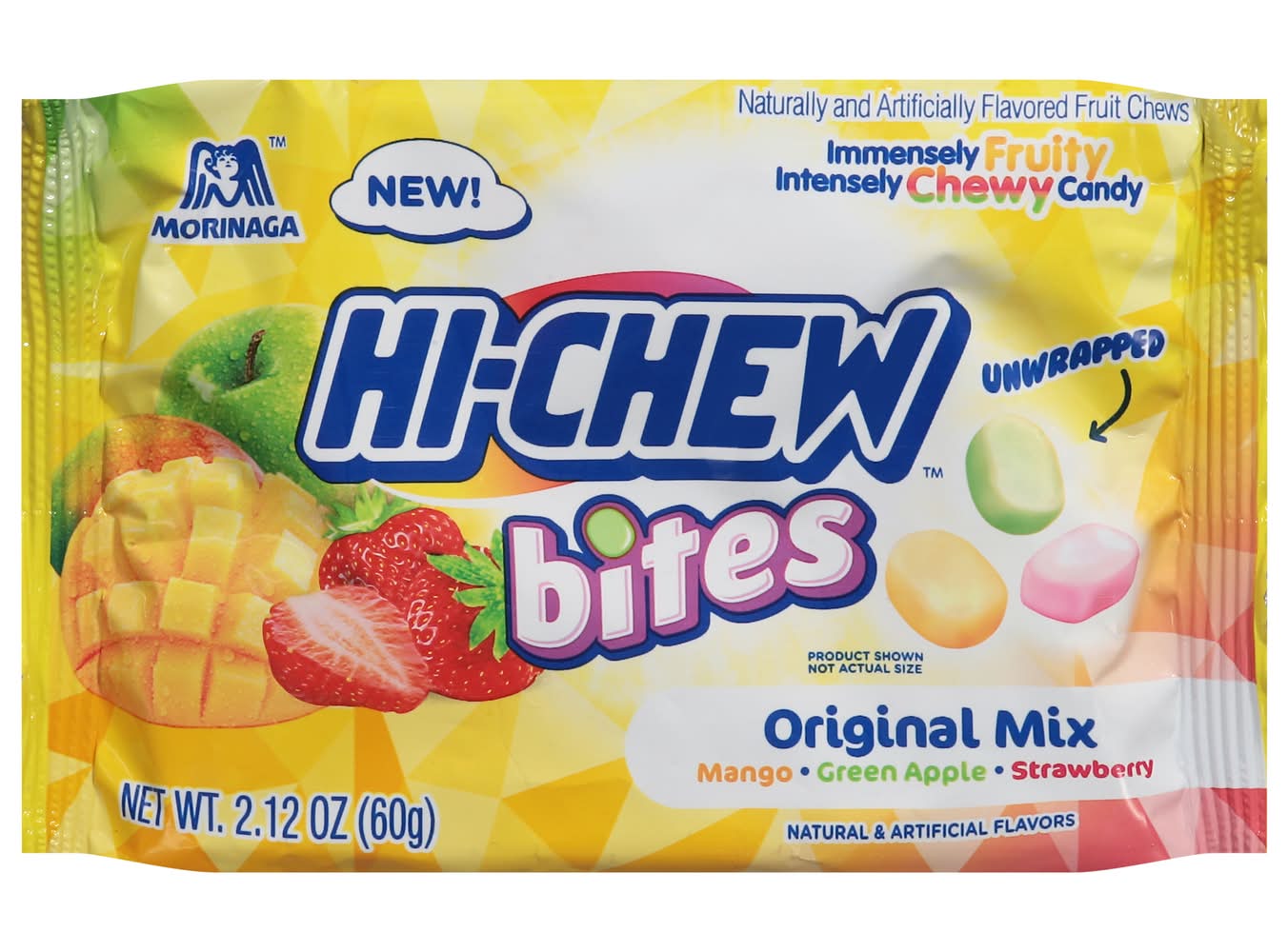 Hi-Chew Bites Original Mix Naturally and Artificially Fruit Chewy Candy (60 g)
