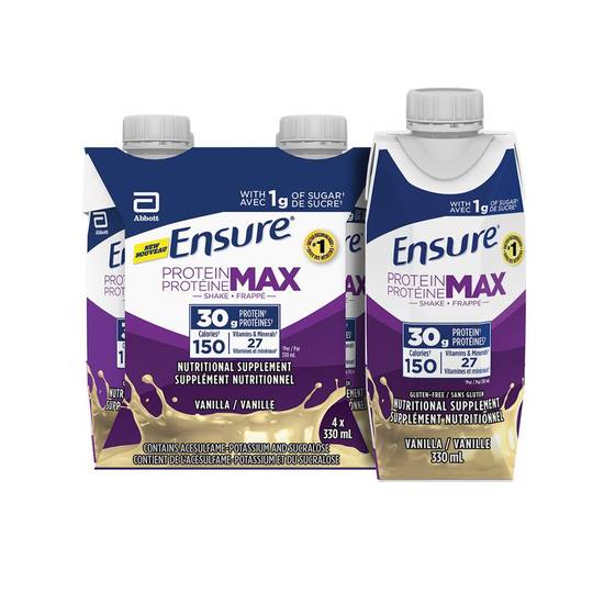 Ensure Protein Max Vanilla Shake Supplements (4 ct, 330 ml)