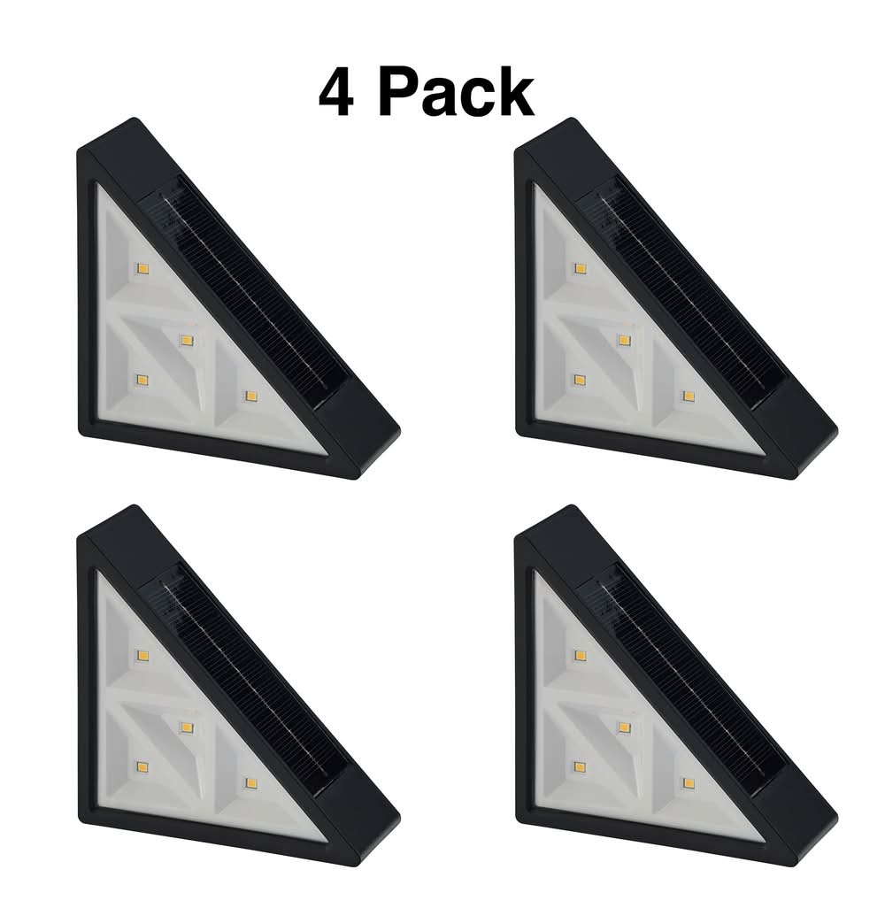 ReliaBilt Solar Black LED Outdoor Step and Stair light 4 -Pack