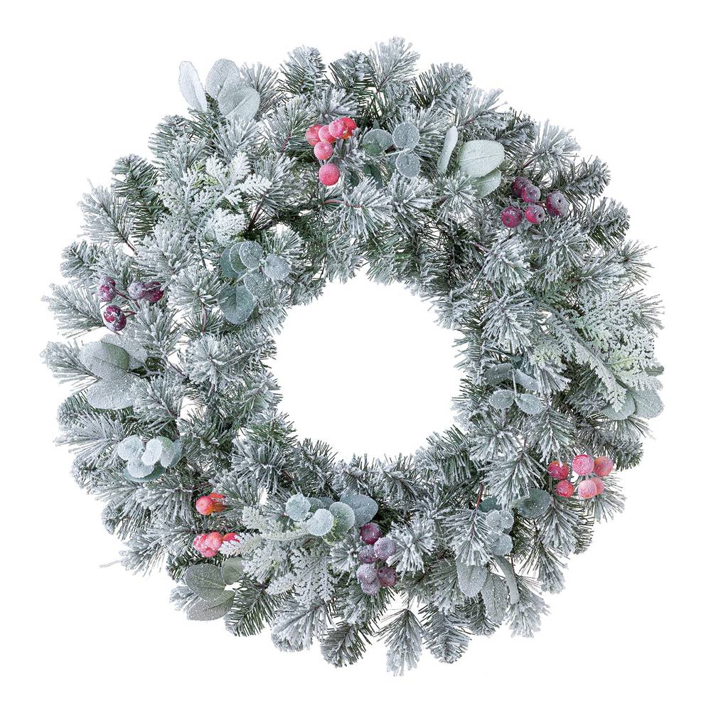 Holiday Living HL 28 IN Flocked WREATH | GD24M3Z64X00