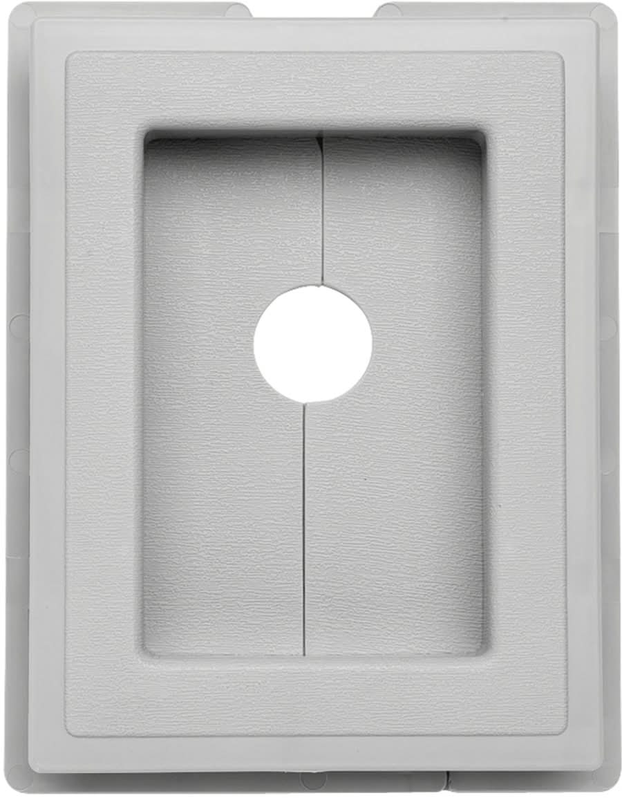 Ply Gem 6.0-in x 7.5-in Gray/Woodgrain Vinyl Universal Mounting Block