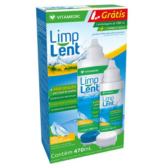 Limp lent kit solução estéril para lentes de contato (3 itens)