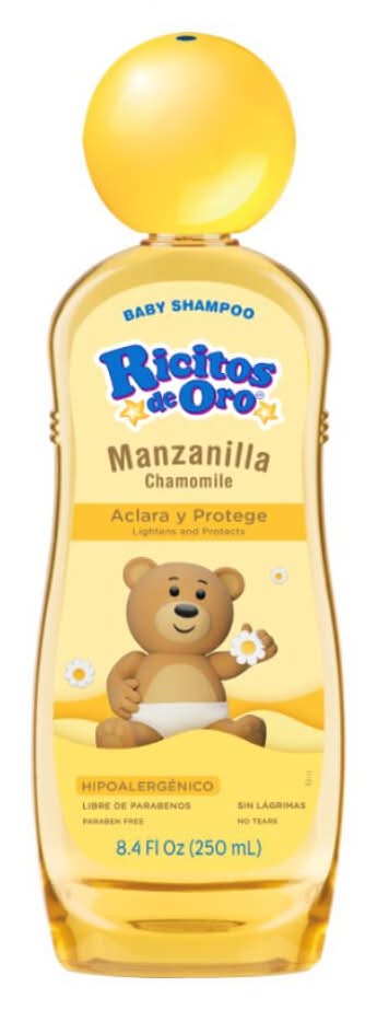 Ricitos de Oro · Shampoo hipoalergénico de manzanilla para bebés (250 ml)