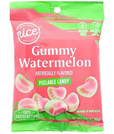 Nice! Gummy Peelable Candy, Watermelon (2.82 oz)