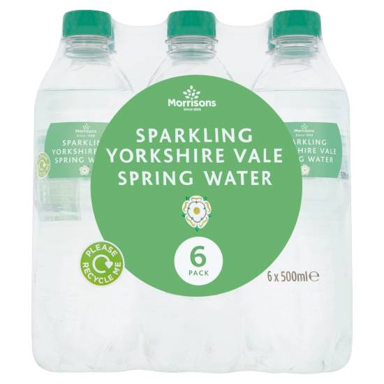 Morrisons Yorkshire Vale Spring Water Sparkling (6 pack, 500 ml)