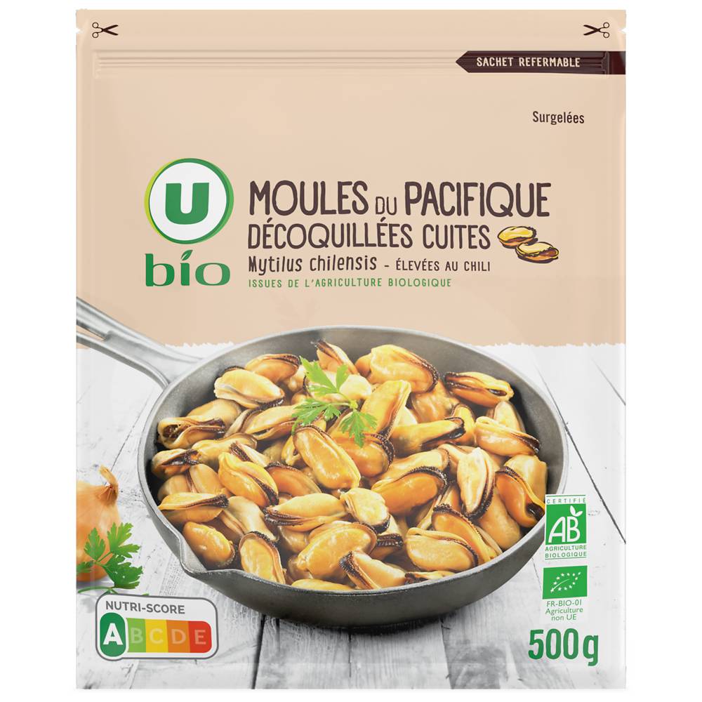 Les Produits U - Moles du pacifique cuites dé-coquillées (500g)