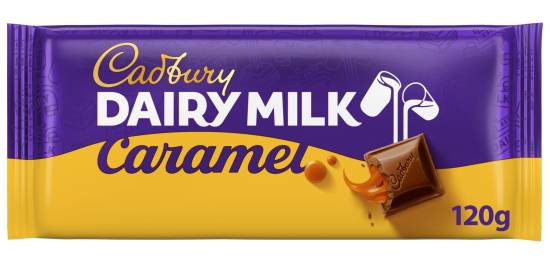 Cadbury Caramel, Dairy Milk Chocolate Bar (120g)