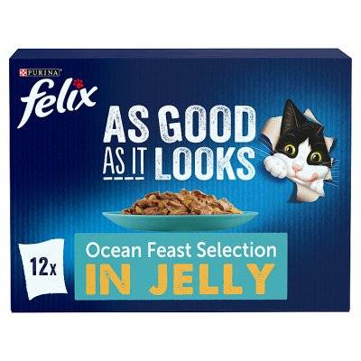 FELIX As Good As it Looks Ocean Feasts Wet Cat Food (12x100g)