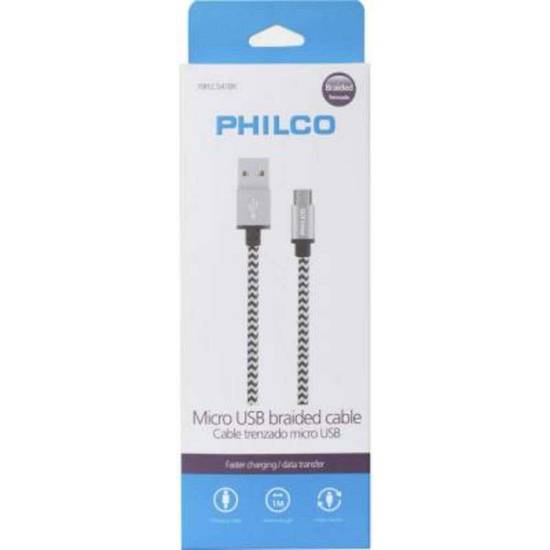 CARGADOR USB CELULAR MICRO USB 2.1A PHILCO BLANCO