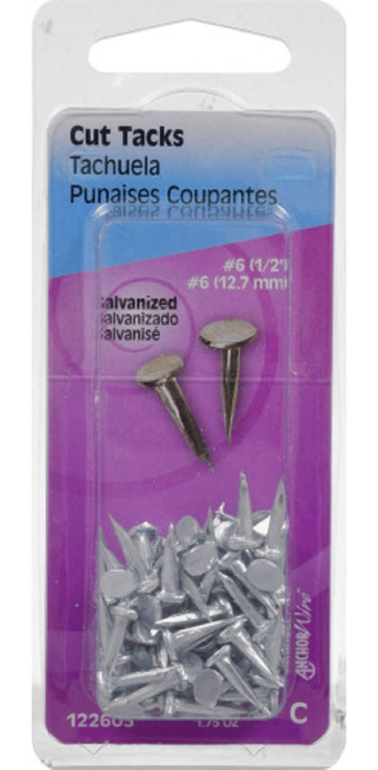 Hillman No. 6 X 1/2 In. L Galvanized Silver Steel Cut Tacks 1 Pk
