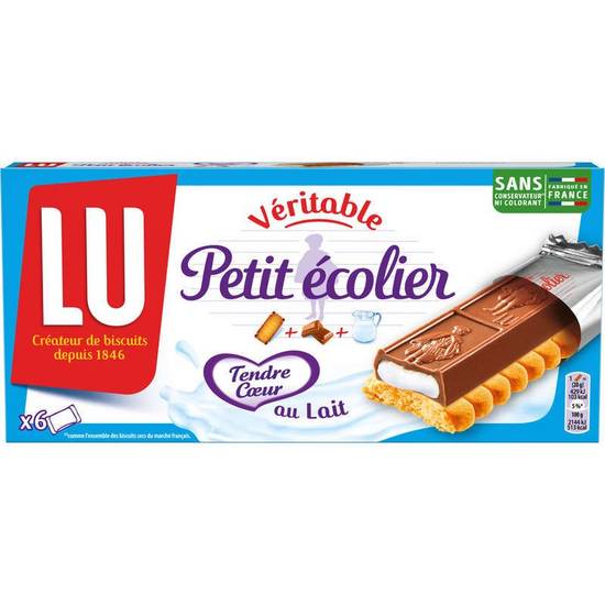 Lu Petit Ecolier Tendre Cœur Biscuits nappés au Chocolat au lait 120g