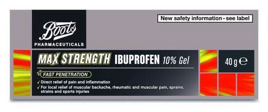 Boots Max Strength Ibuprofen 10% Gel (40g)