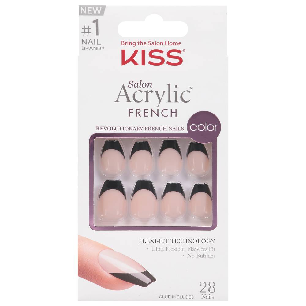 Kiss Salon Acrylic French Nails Short