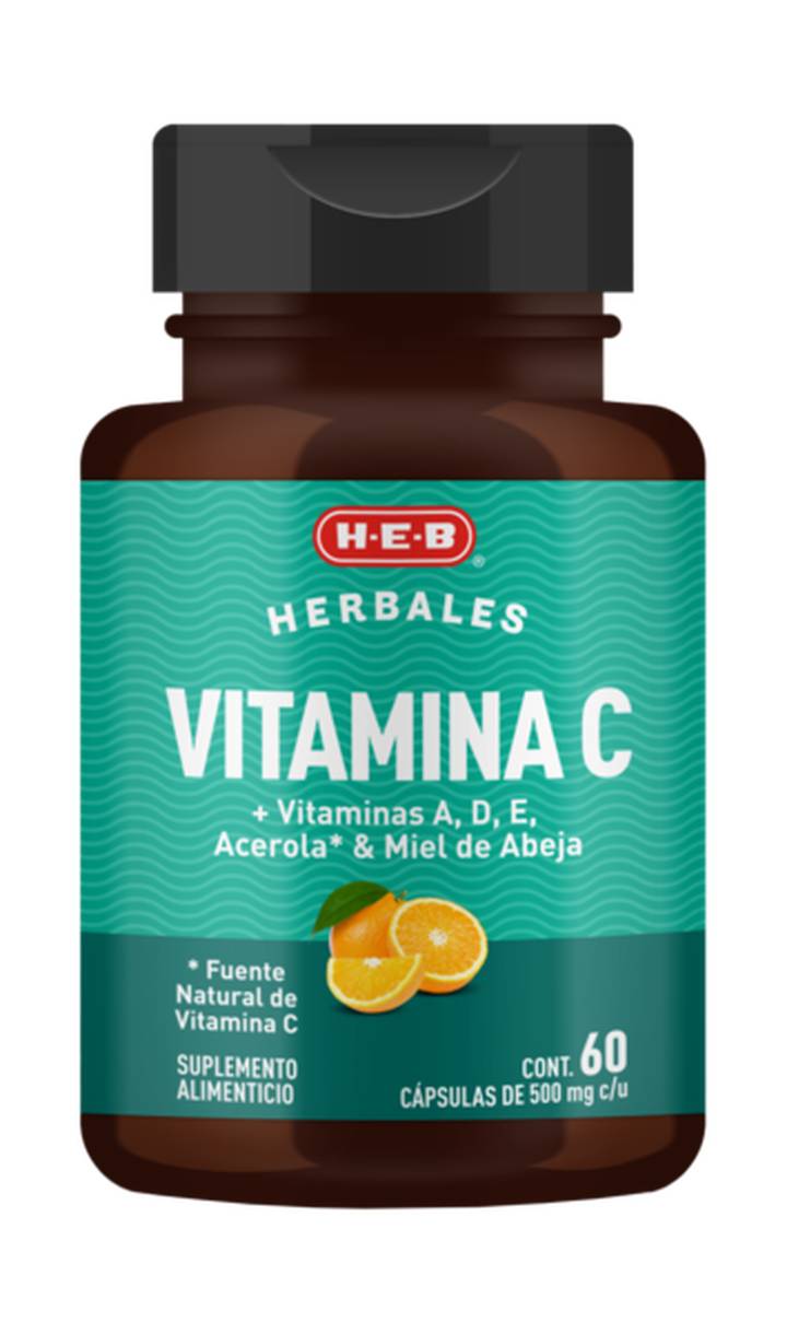 HEB · Vitamina c cápsulas 500 mg (90 g)