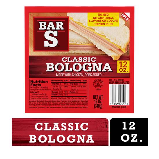 Bar-S Classic Sliced Bologna