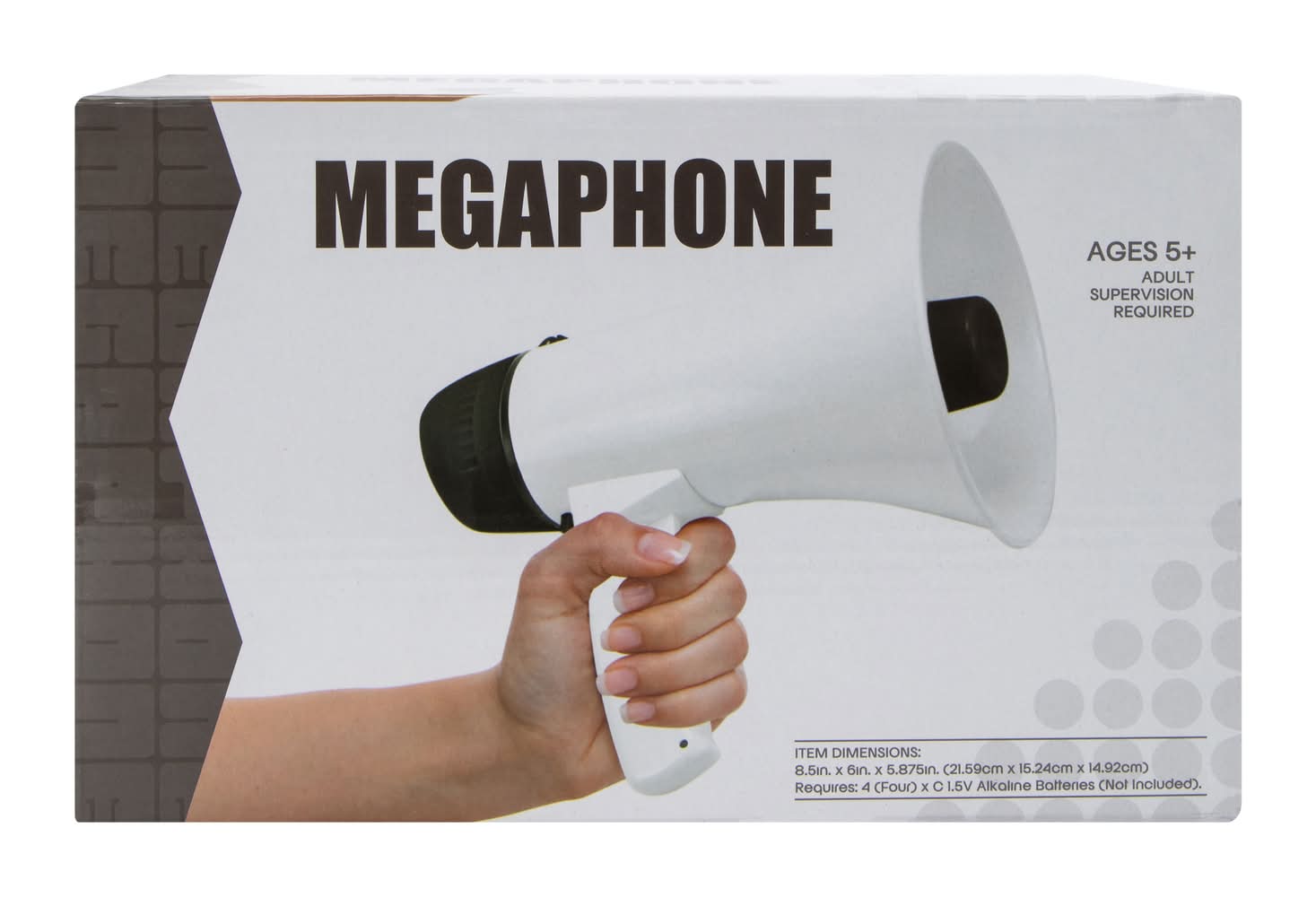Battery-Operated Megaphone Black