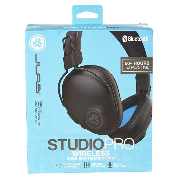 Jlab Audio Studio Pro Wireless Over-Ear Headphones, Black