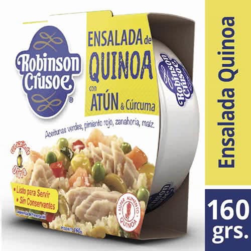Robinson Crusoe · Ensalada de quinoa con atún y cúrcuma (160 g)