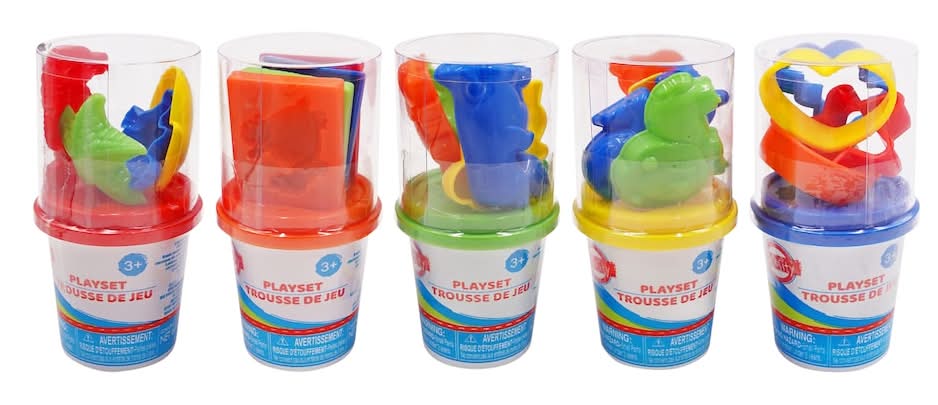 Kids' Molding Dough With Plastic Accessories 3+ Years, Assorted (5 pack)