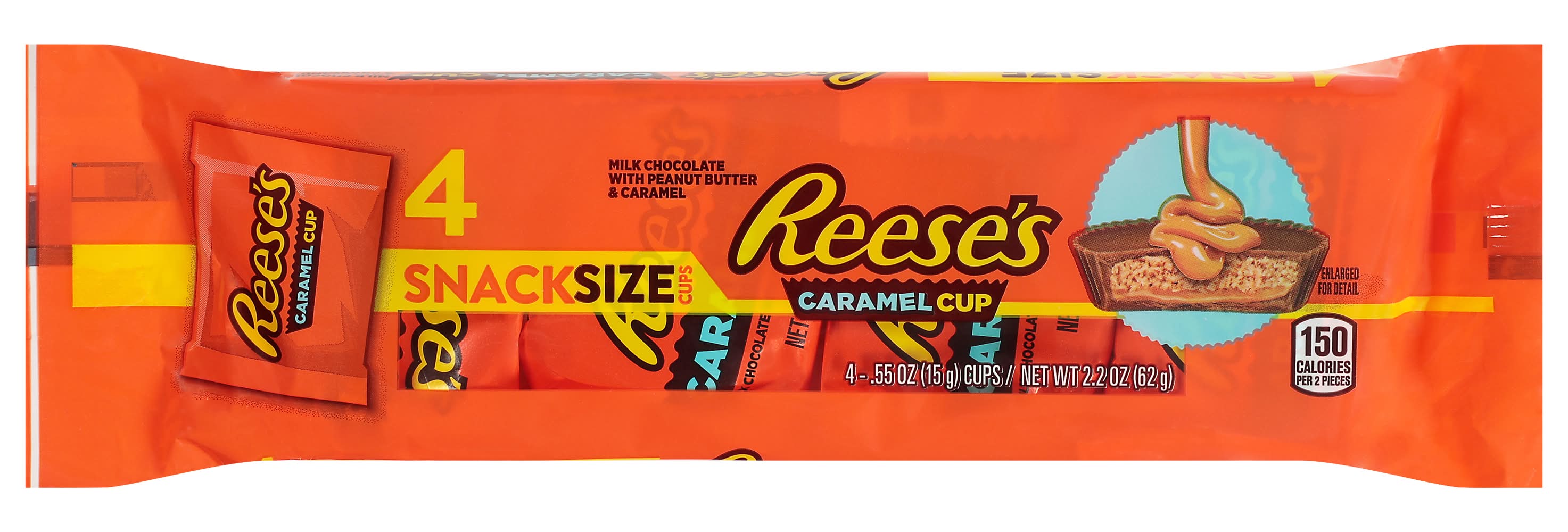 Reese's Caramel Cups, Milk Chocolate-Peanut Butter (4 x 0.55 oz)