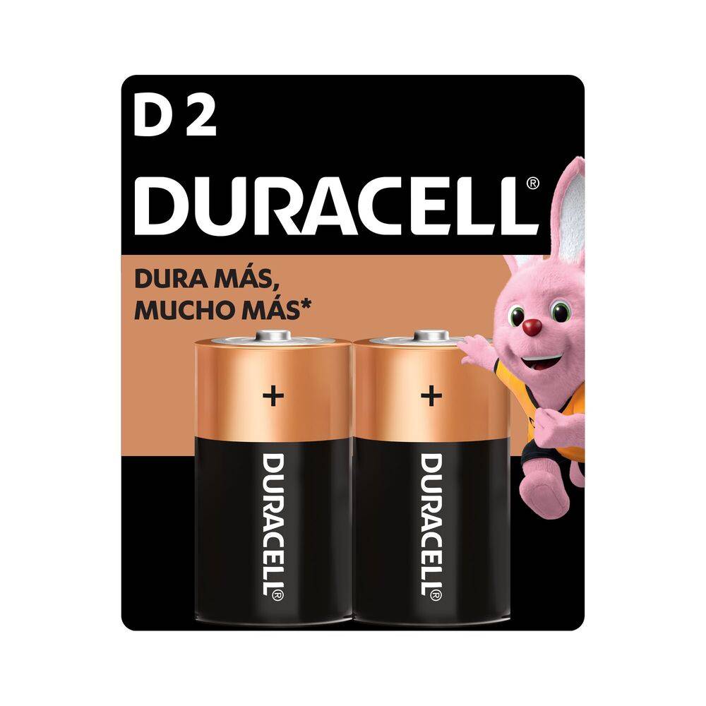 Duracell pila alcalina d (2 un)