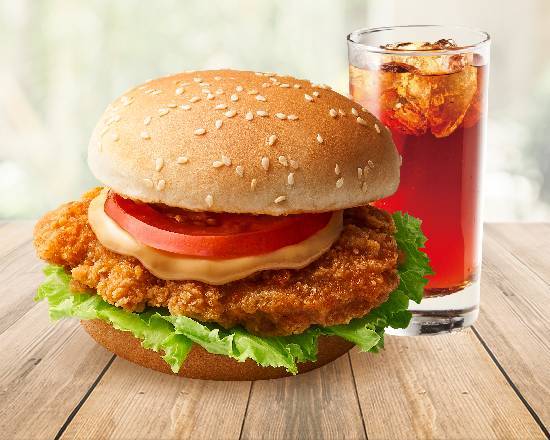 【套餐】花生熔岩卡啦雞腿堡｜Peanut Butter and Crispy Chicken Burger