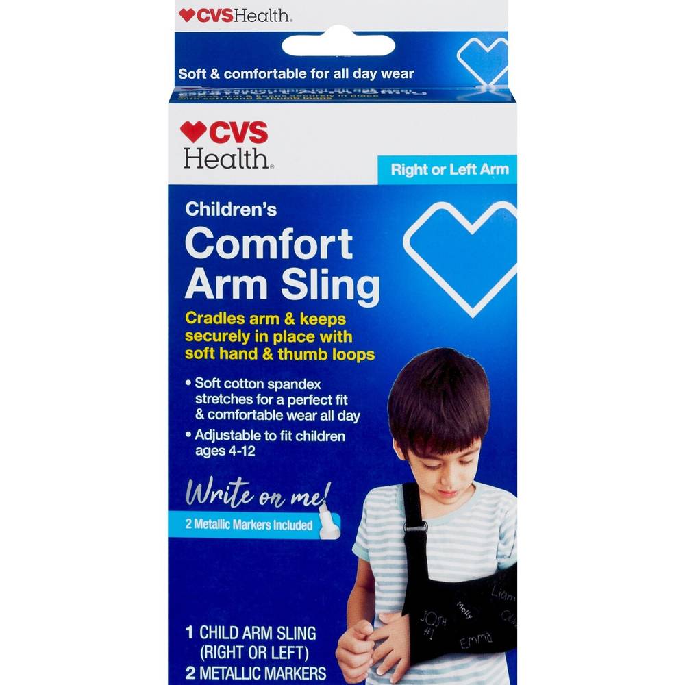 CVS Health Childrens Comfort Arm Sling With Metallic Markers