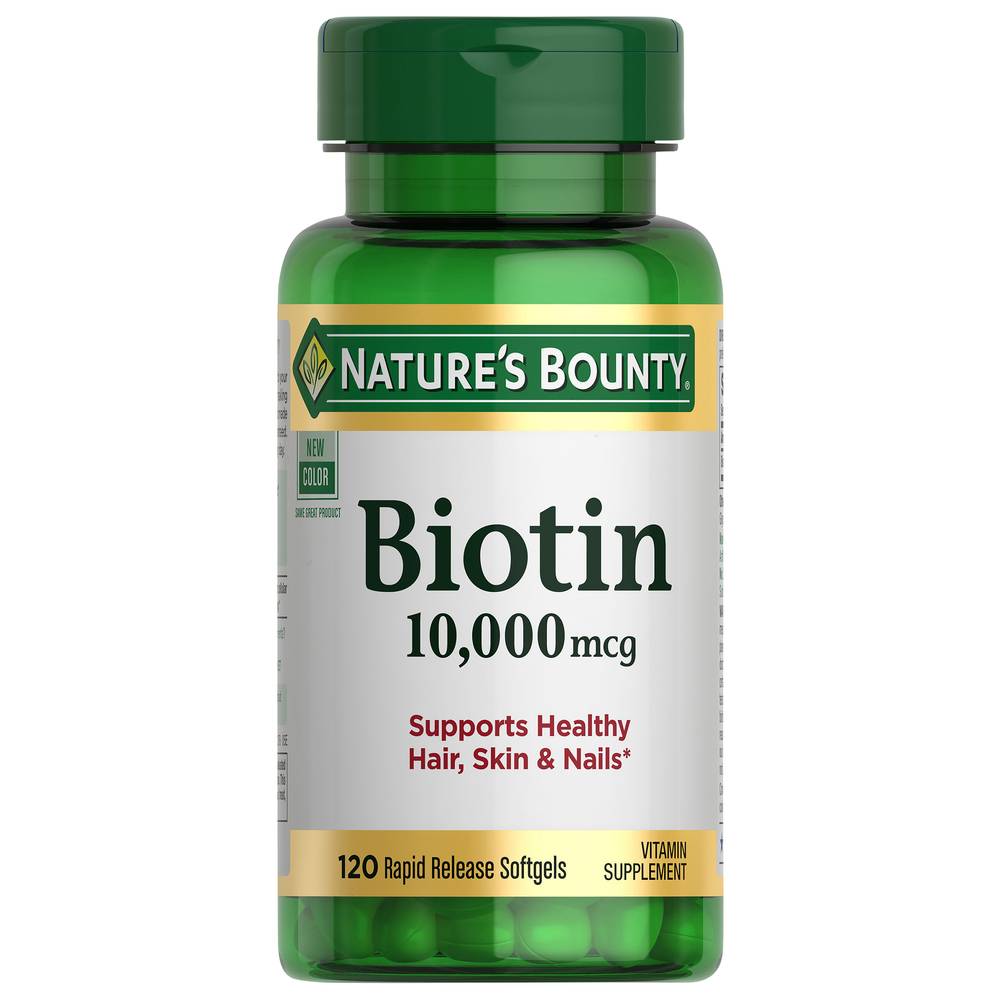 Nature's Bounty Rapid Release Softgels 10,000 Mcg Biotin (3.2 oz)