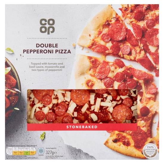 Co-op Stonebaked Double Pepperoni Pizza (327g)