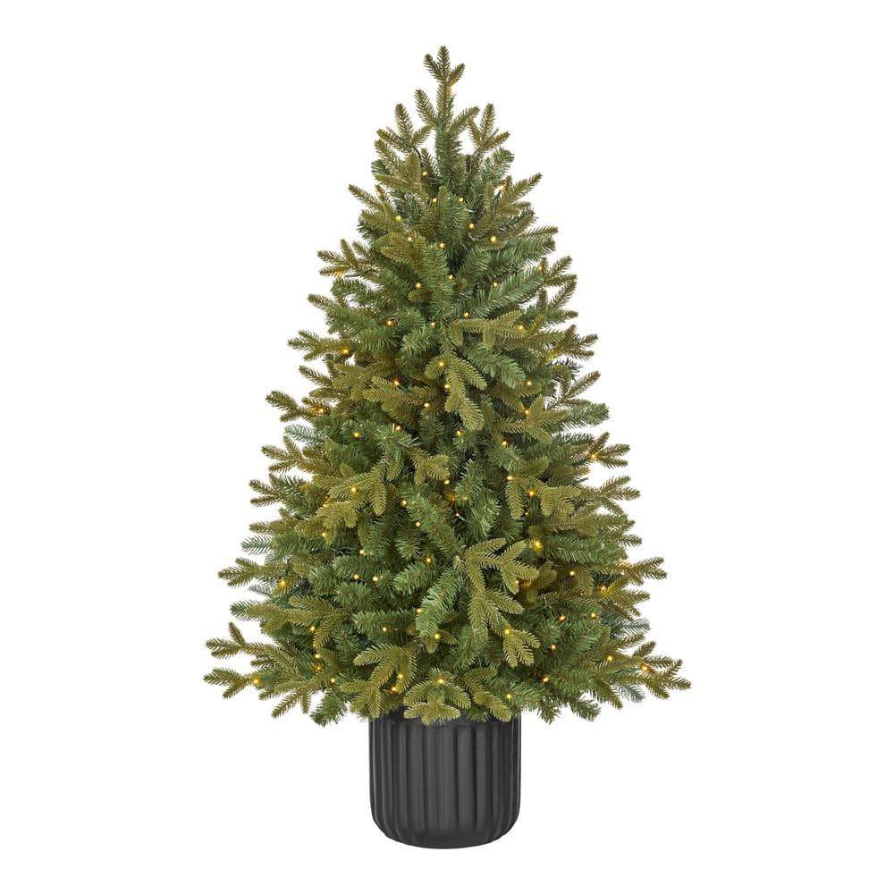 Potted Spruce Artificial Christmas Tree