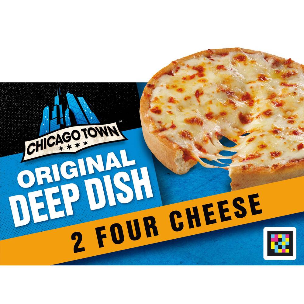 Chicago Town Deep Dish Four Cheese Pizzas x2 (310g)