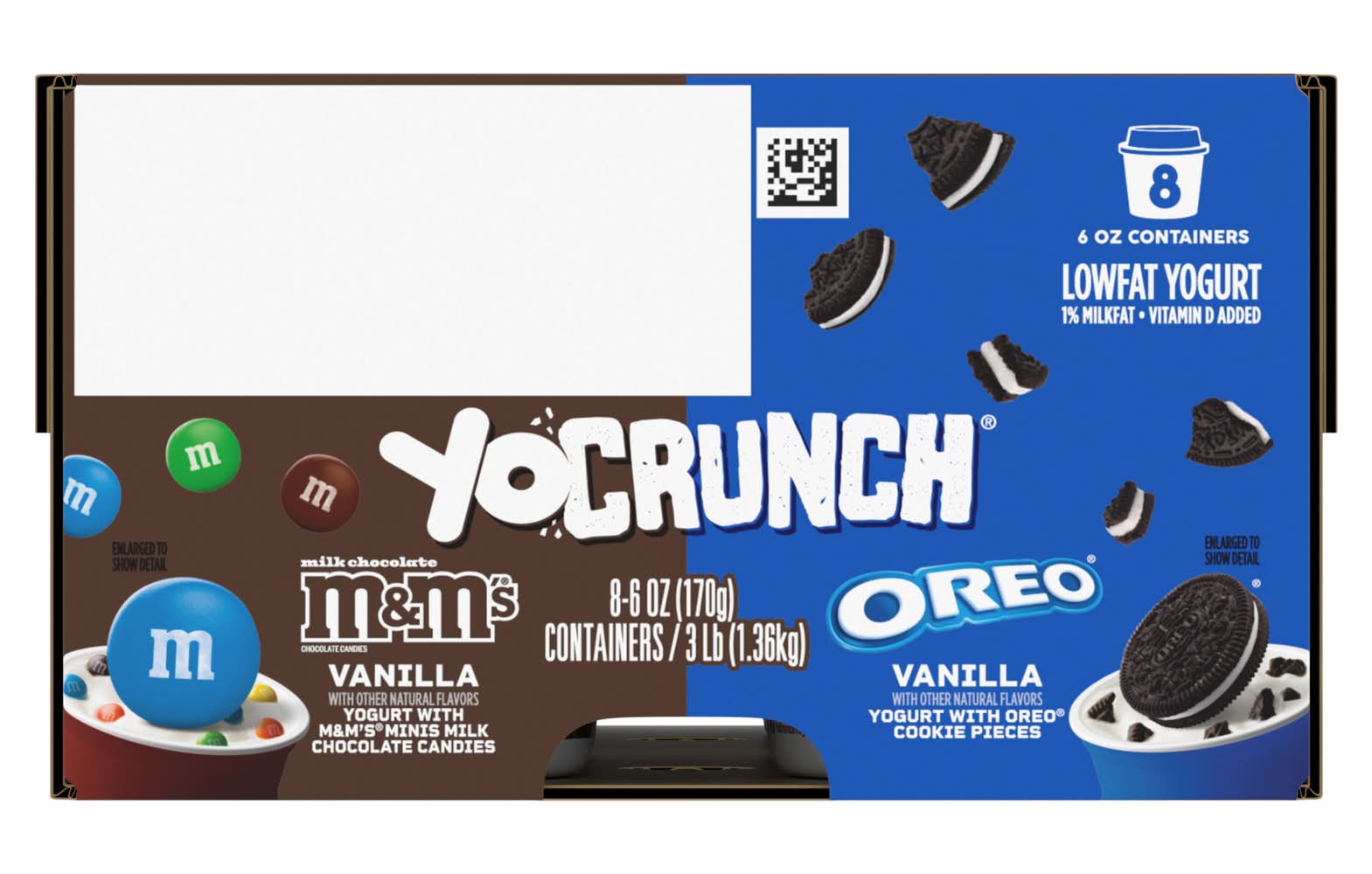 YoCrunch Lowfat Yogurt With Cookie Pieces, Vanilla (8 x 6 oz)