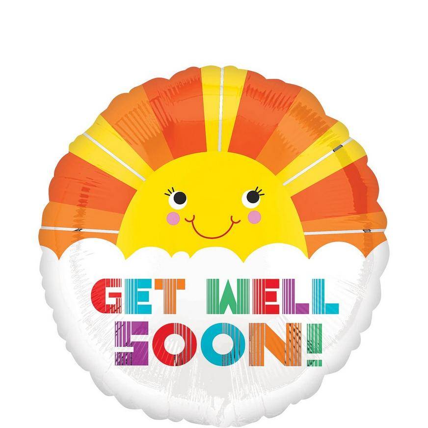 Party City Foil Sunshine Get Well Soon Balloon
