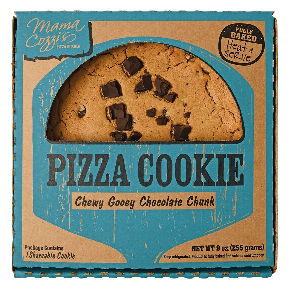 Mama Cozzi's Pizza Kitchen Fully Baked Pizza Cookie, Chewy Gooey Chocolate Chunk (9 oz)