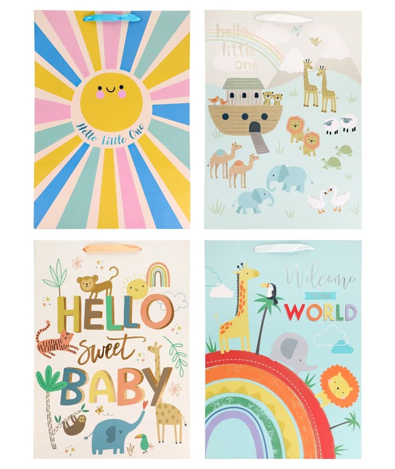 Extra Large Baby-themed Gift Bag, Assorted Styles, 1-ct.