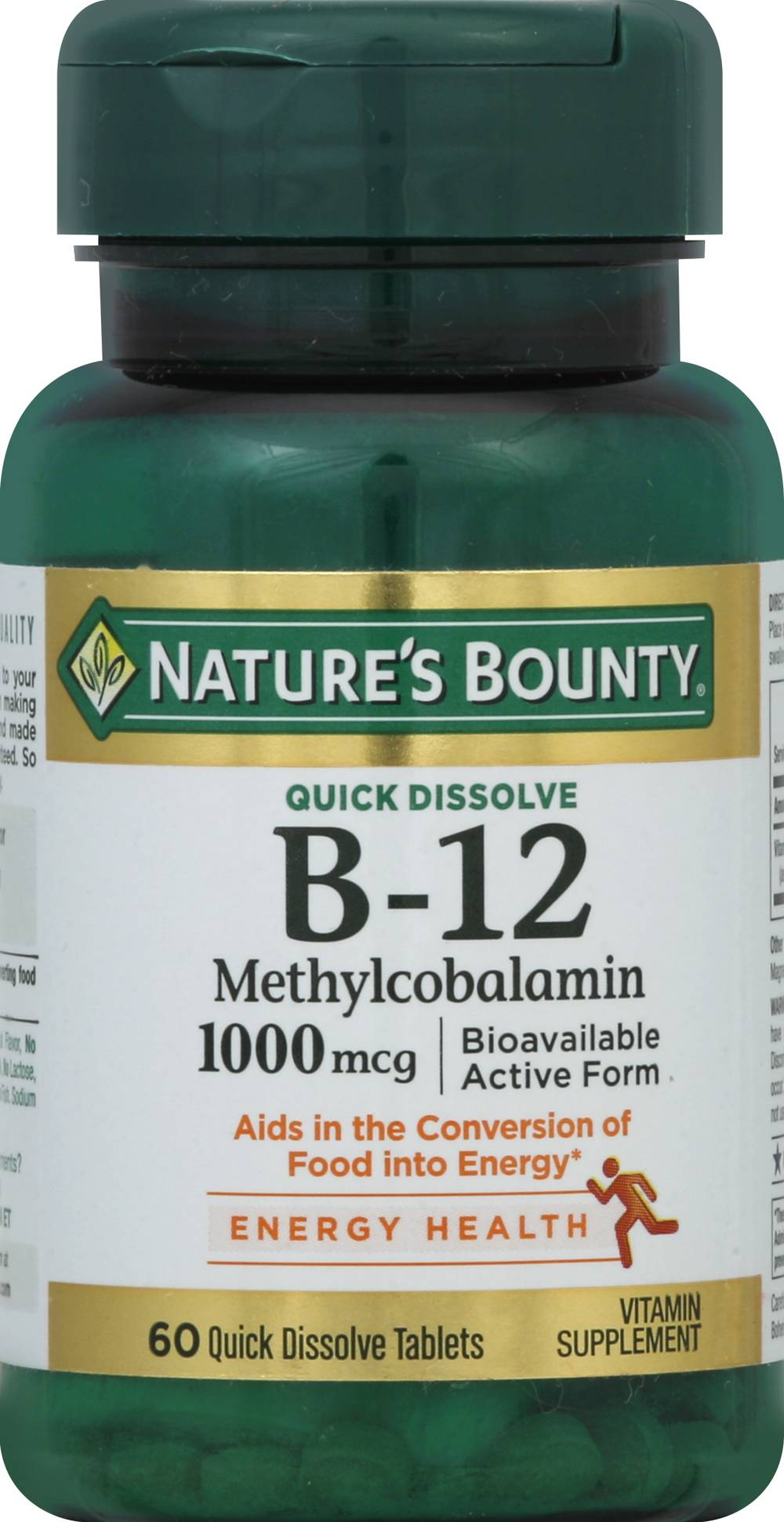 Nature's Bounty Methylcobalamin B 12 1000 Mcg Quick Dissolve Tablets (1.6 oz)