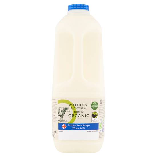 Waitrose Duchy Organic British Free Range Whole Milk (2.272 L)